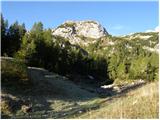 end of road on Pokljuka - Planina pod Mišelj vrhom